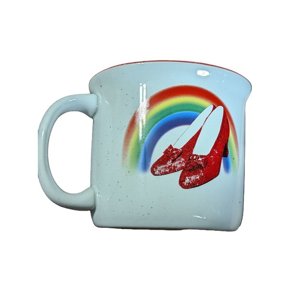 Spoontiques Wizard of Oz Ruby Slippers Camper Mug, 14 ounces, White